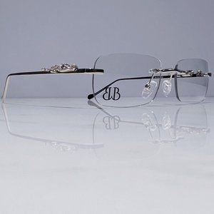 Braglia White Gold Glasses Sunglasses Eyeglasses Frames